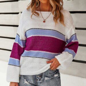 [NWT] COCOIMO Boatneck Colorblock Sweater